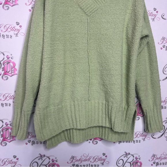 George sweater fuzzy teddy soft loungewear pullover vneck cozy warm teddy π§Έ - Picture 5 of 9